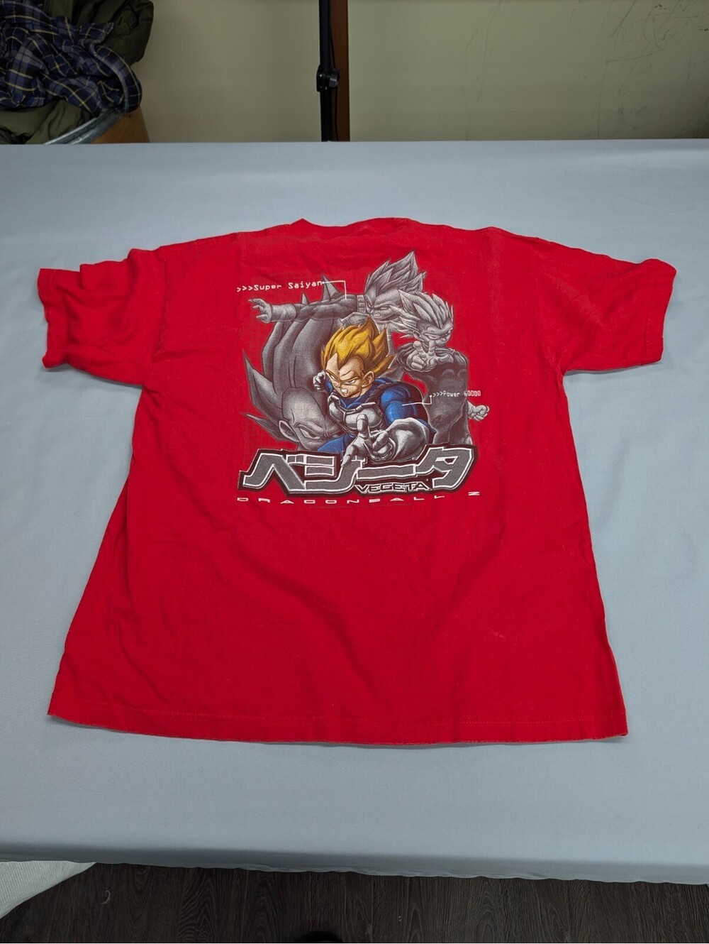 Vegeta Dragon Ball Z Shirt XL Vintage Red Japanese Tee